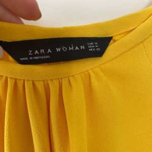 ZARA YELLOW BOHO BLOUSE size M